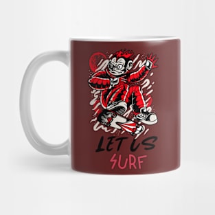 Surfing Alien T-shirt Design Mug